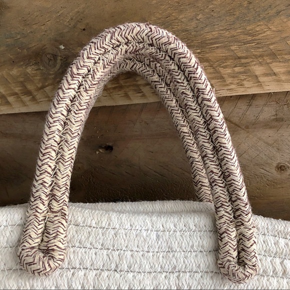 Fabric Rope bucket style beach tote market bag - Picture 4 of 6